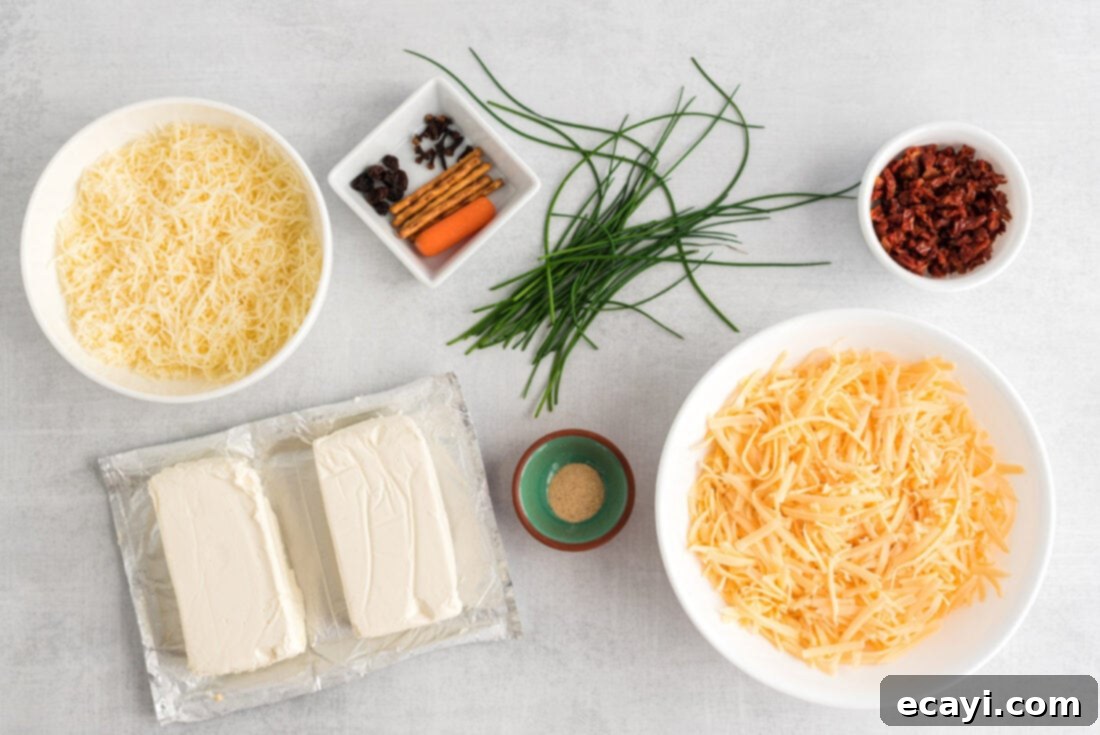 Jolly Snowman Cheeseball 4 ingredients for Snowman Cheeseball