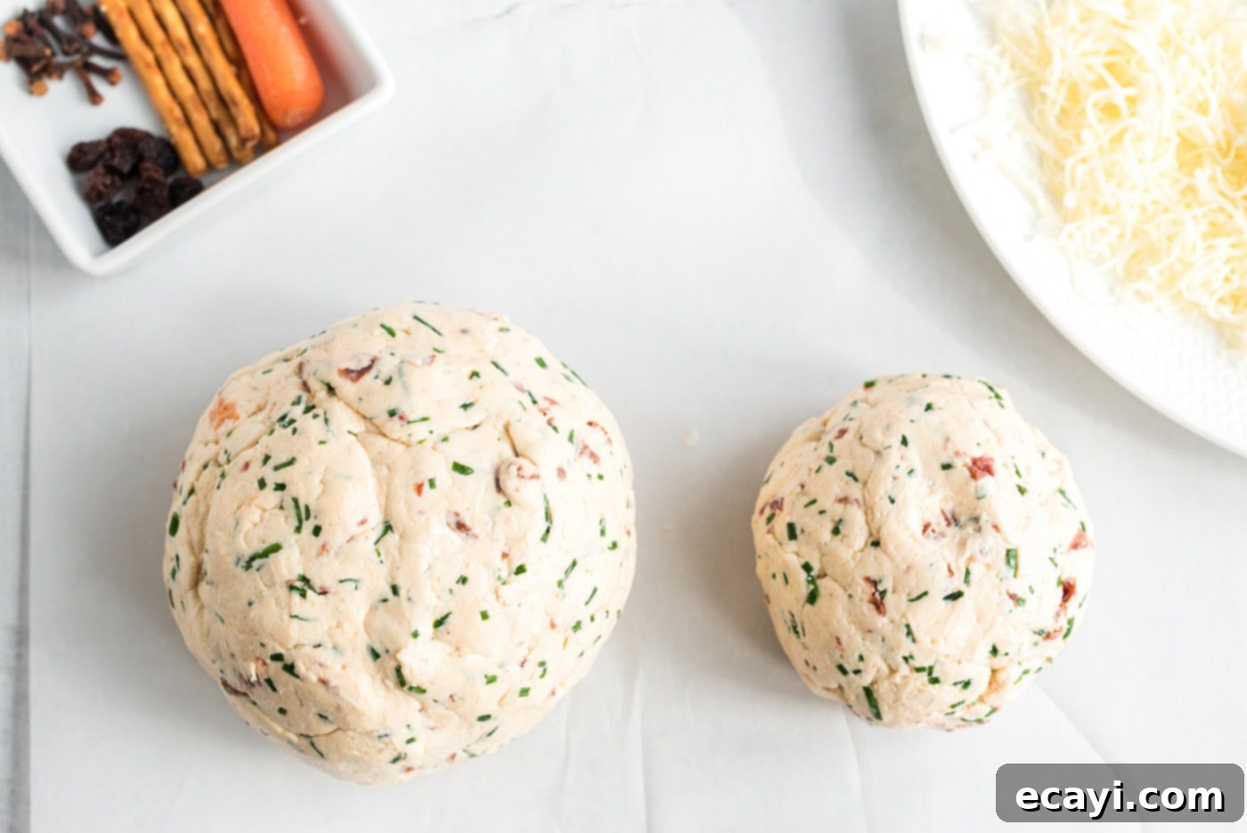 Jolly Snowman Cheeseball 7 sun dried tomato cheeseballs