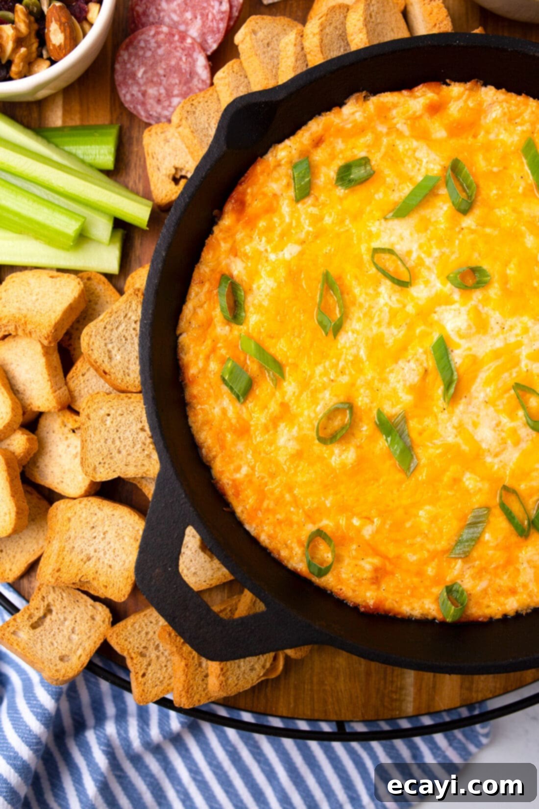 Decadent Crab Dip 2 Crab Dip in a skillet, baked to golden perfection