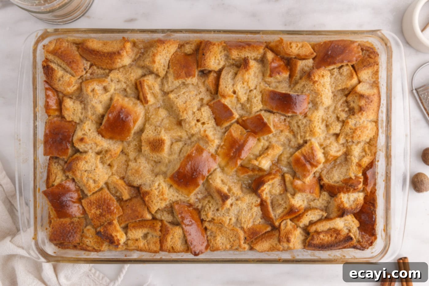 Homemade Bread Pudding Perfection 10 baked bread pudding in a casserole dish