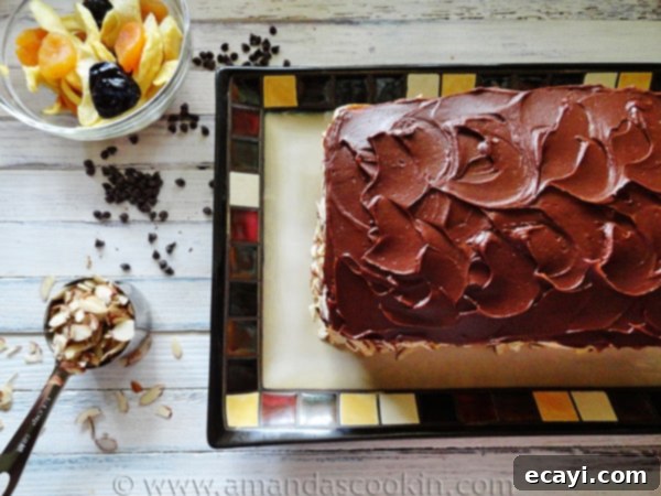 Cassata Cake Overhead photo of a slice of Cassata Cake on a plate, showing its layers and elegant presentation