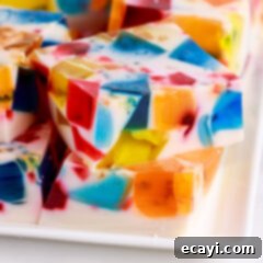 Mosaic Jello Jewels 13 broken glass jello