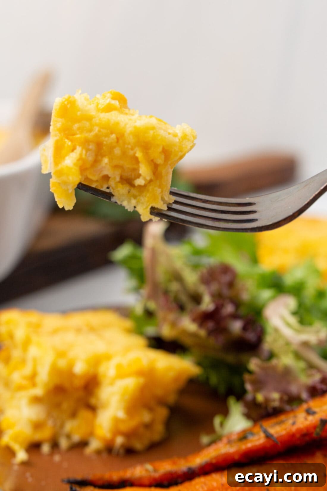 Golden Corn Bake 7 fork of corn casserole