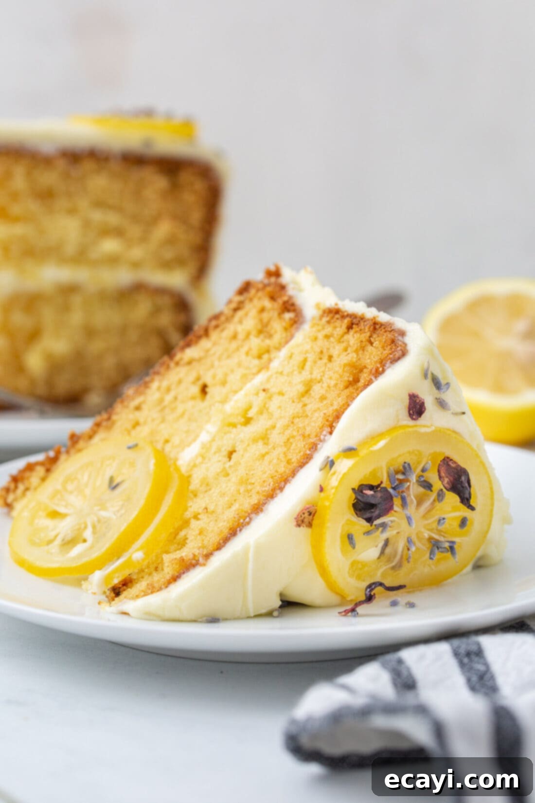 Bright Lemon Bliss 13 slice of lemon cake