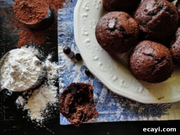 Starbuck's Hot Cocoa Chocolate Chip Muffins Hand placing a Starbucks hot cocoa chocolate chip muffin onto a cooling rack.
