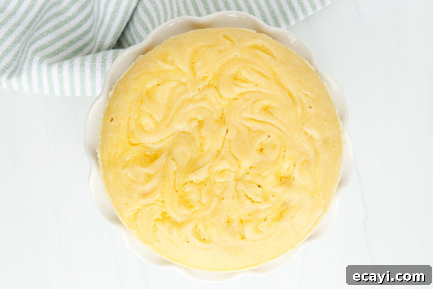 Zesty Instant Pot Lemon Cake 7 lemon cake overhead photo