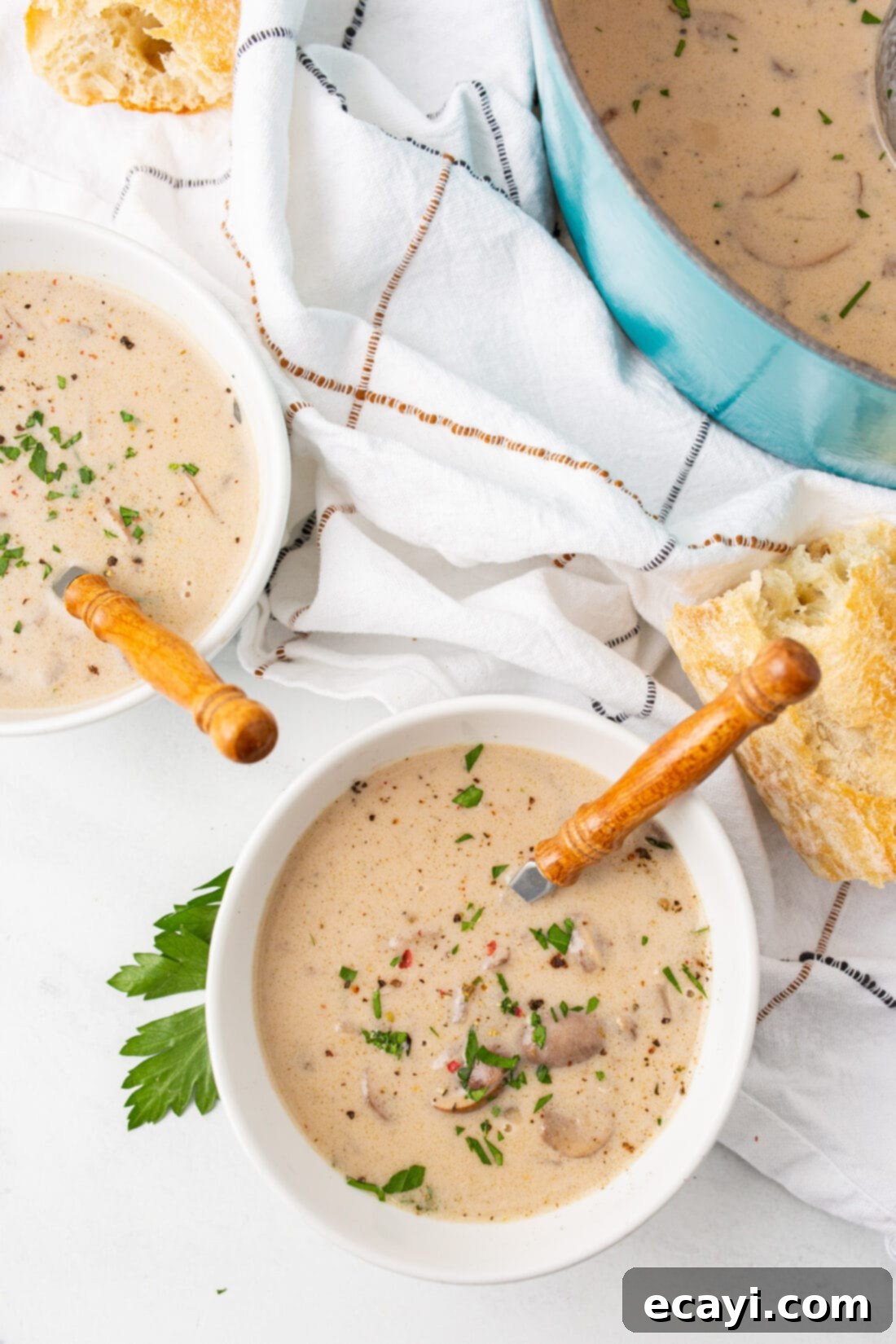 Rich Velvety Mushroom Soup 3 bowl of Cream of Mushroom Soup
