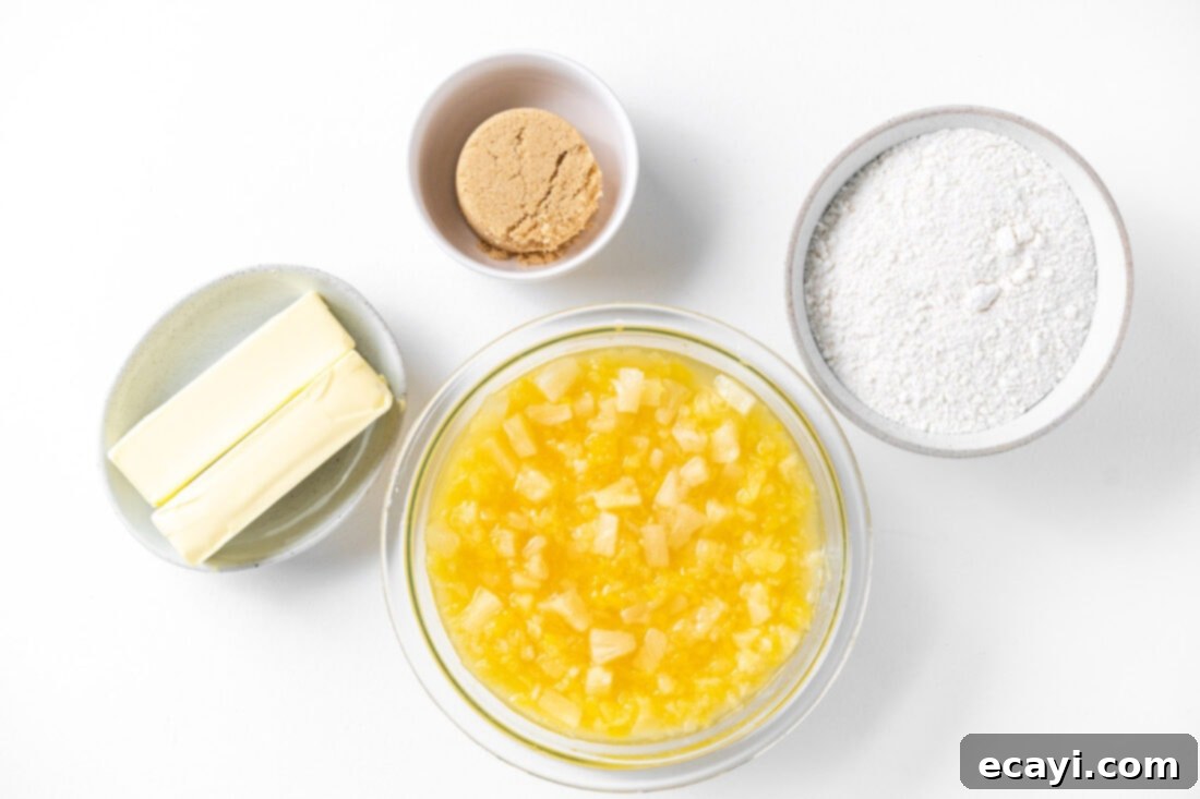 Easy Pineapple Cake 4 Pineapple Dump Cake ingredients