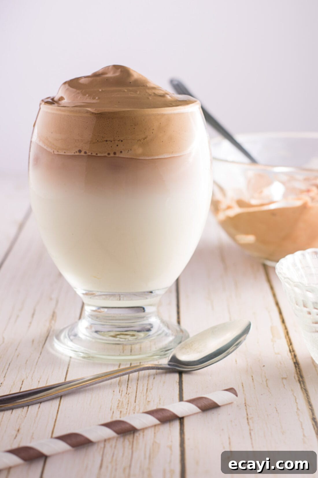Whipped Coffee Sensation 2 Dalgona Coffee with straw