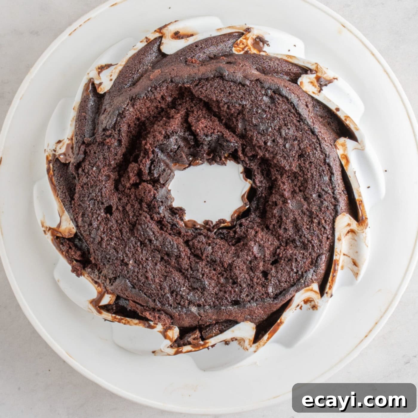 Rich Chocolate Pound Cake 13 chocolate pound cake in a pan