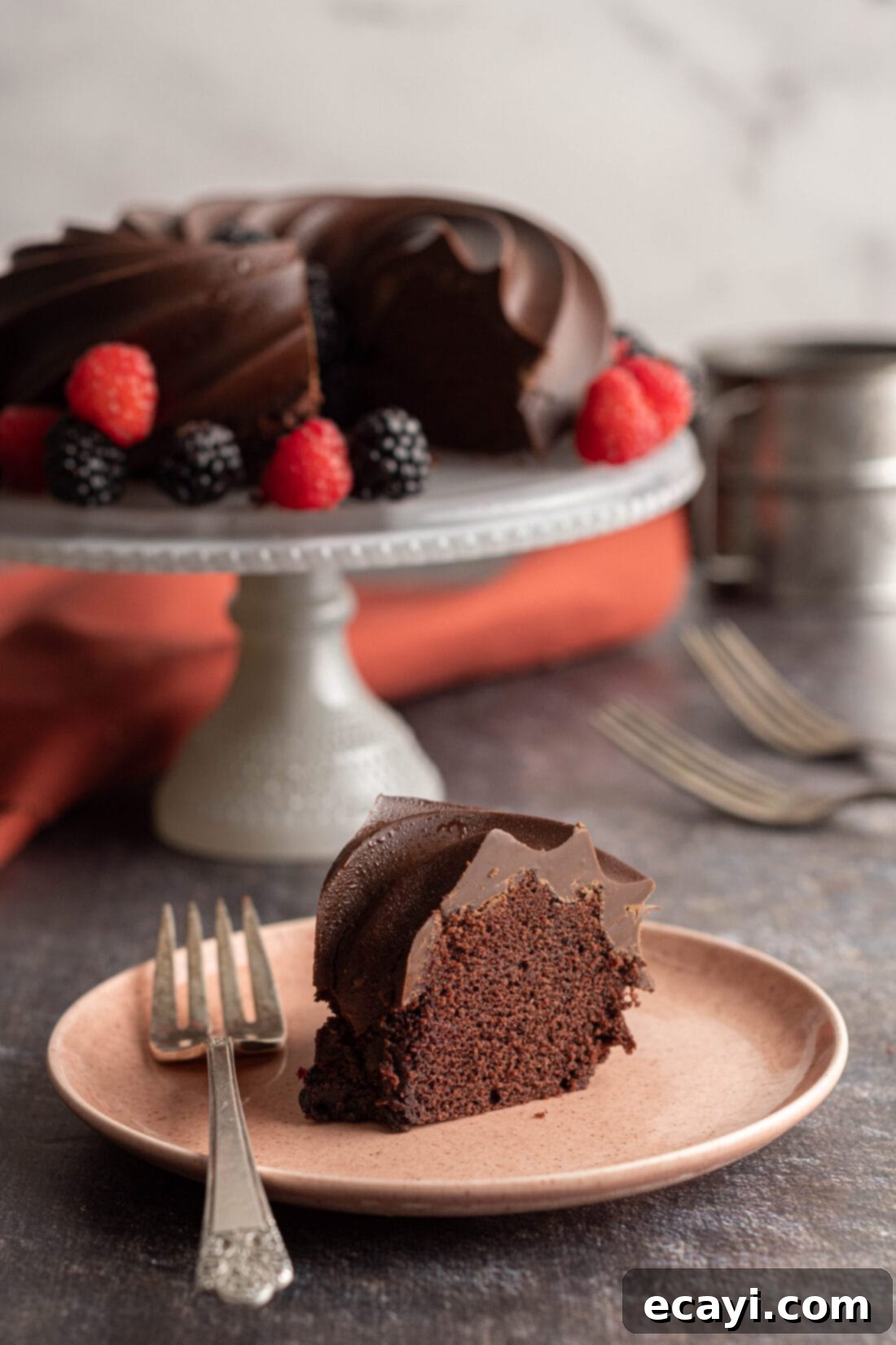 Rich Chocolate Pound Cake 14 slice of Chocolate Pound Cake