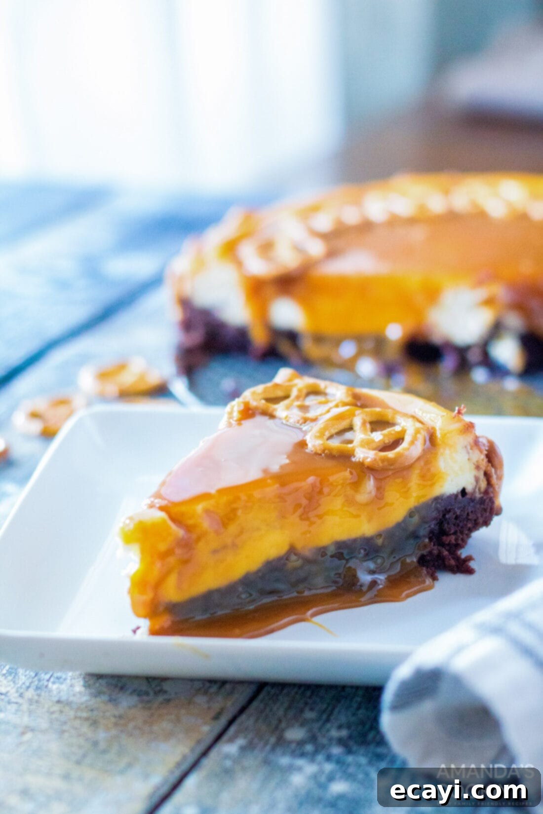 Salted Caramel Cheesecake 7 slice of Salted Caramel Cheesecake