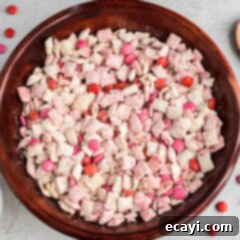 Sweetheart Muddy Buddies 12 Valentine Muddy Buddies in a bowl