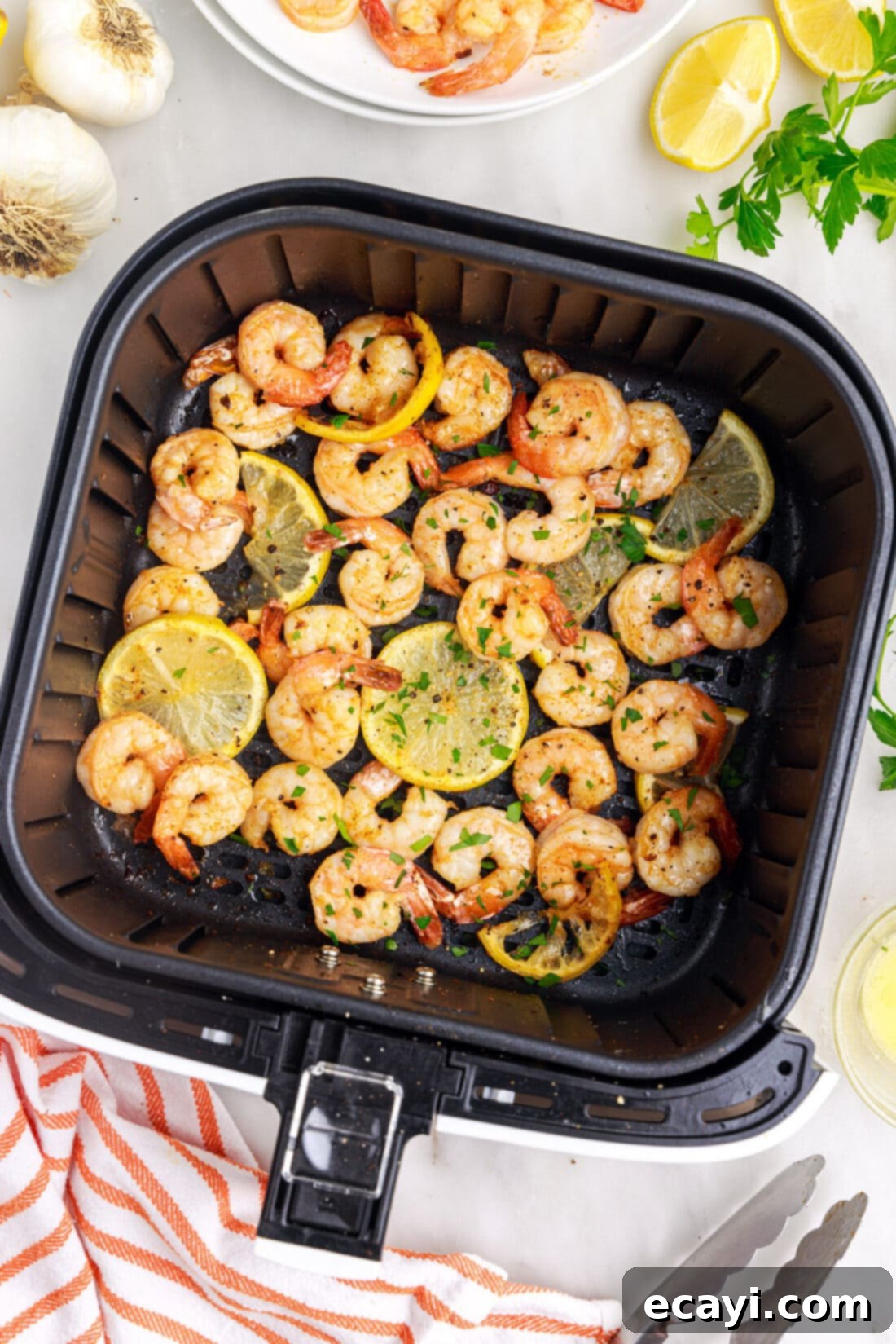 Crispy Air Fryer Shrimp 3 Air Fryer Shrimp in basket