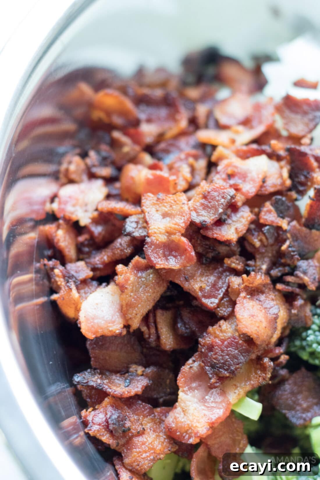 Crunchy Broccoli Delight 3 cooked bacon