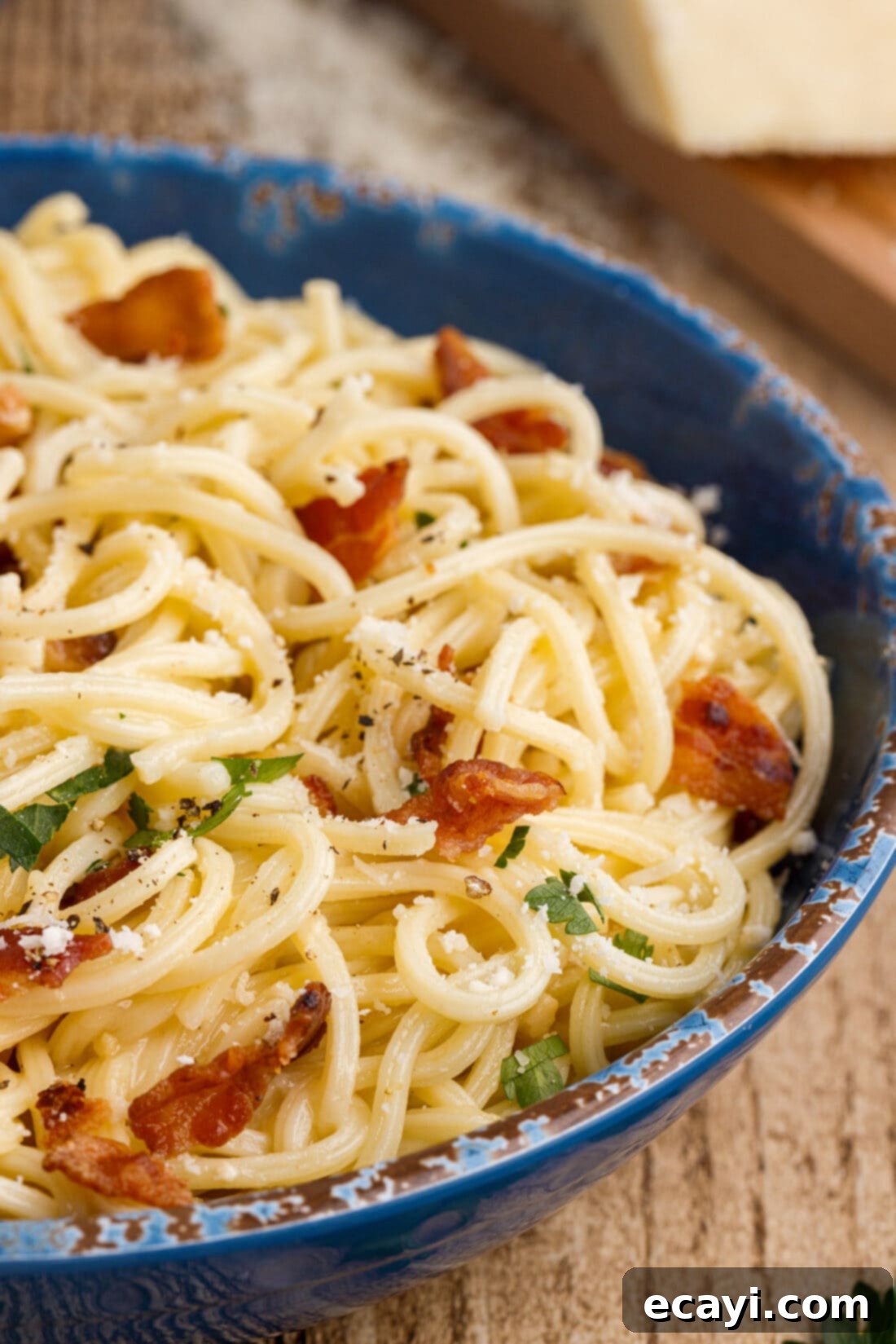 Authentic Pasta Carbonara 3 Pasta Carbonara in a bowl