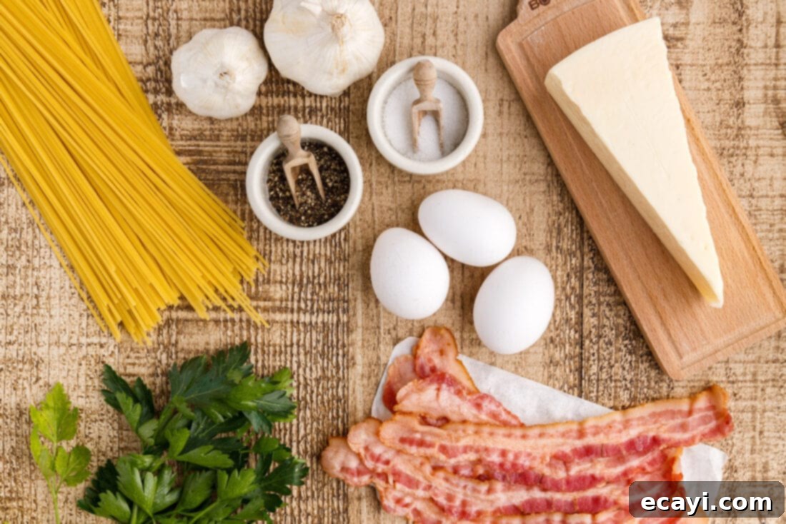 Authentic Pasta Carbonara 4 Pasta Carbonara ingredients