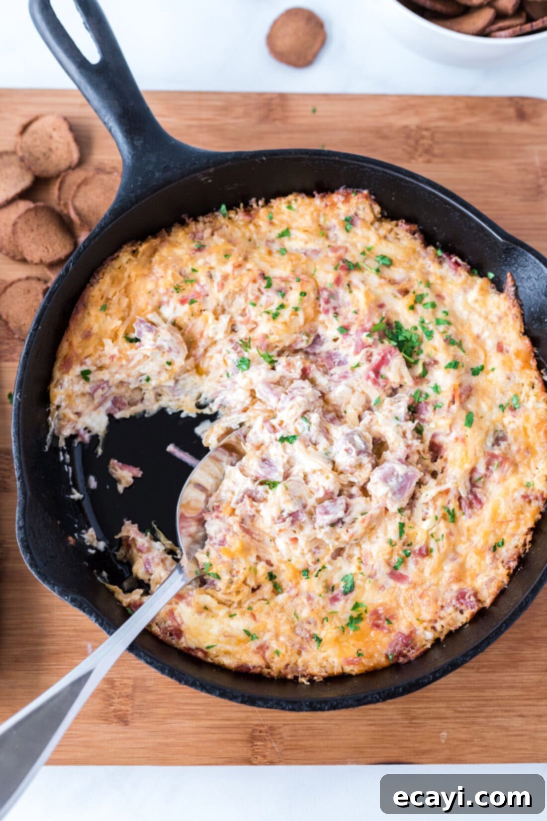 Decadent Reuben Dip 2 Reuben Dip IN A CAST IRON SKILLET, bubbling and golden