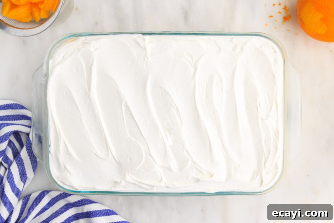 Orange Dreamsicle Delight 18 cool whip on top of orange icebox cake