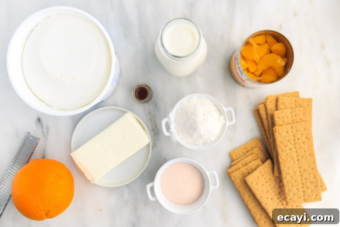 Orange Dreamsicle Delight 4 Orange Icebox Cake ingredients