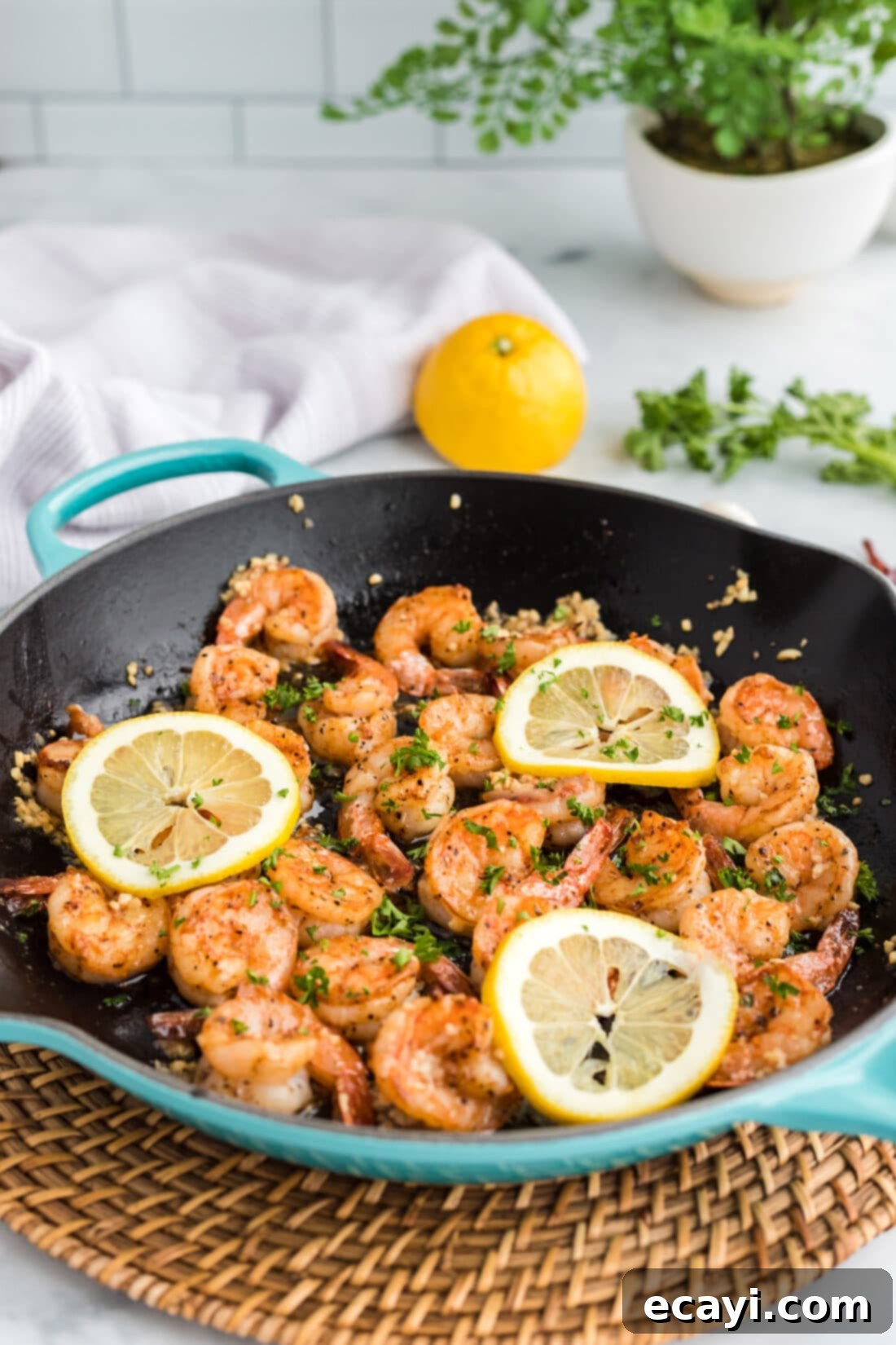 Shrimp Sauté 10 skillet of Sauteed Shrimp