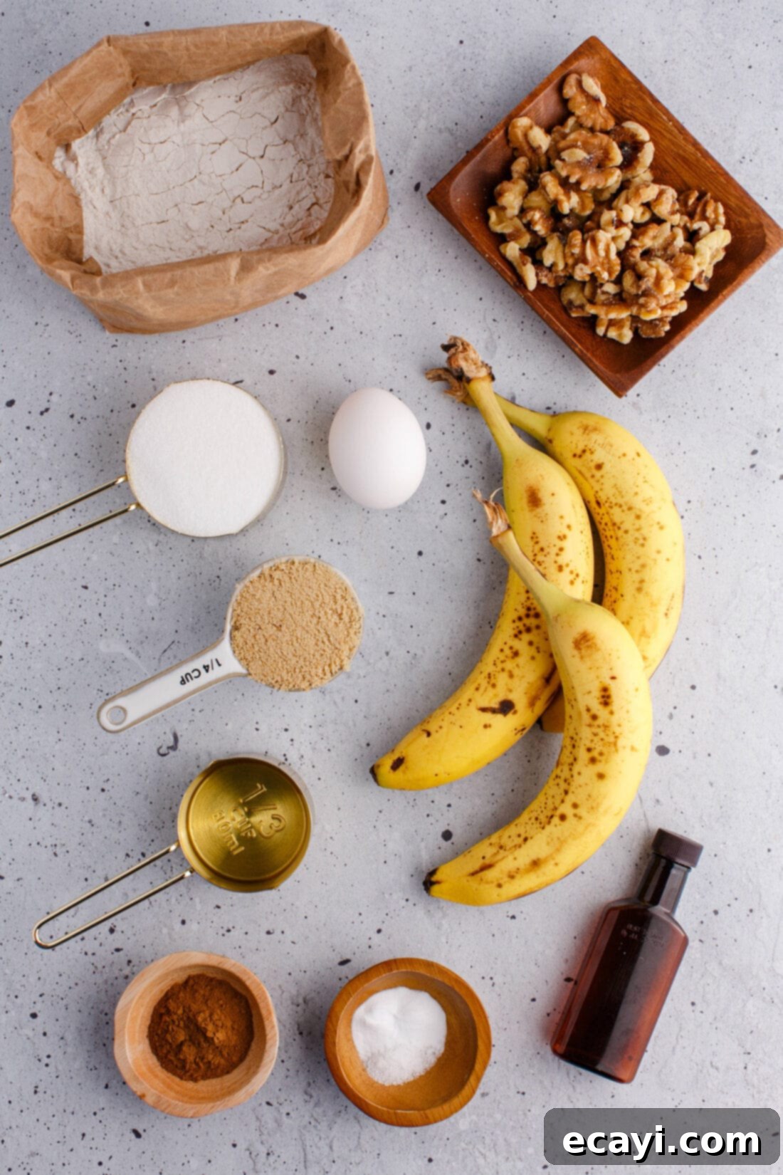 Homestyle Banana Nut Delight 4 ingredients for Banana Nut Bread