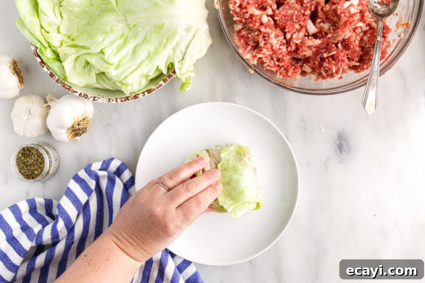 Stuffed Cabbage Delights 9 rolling cabbage rolls together