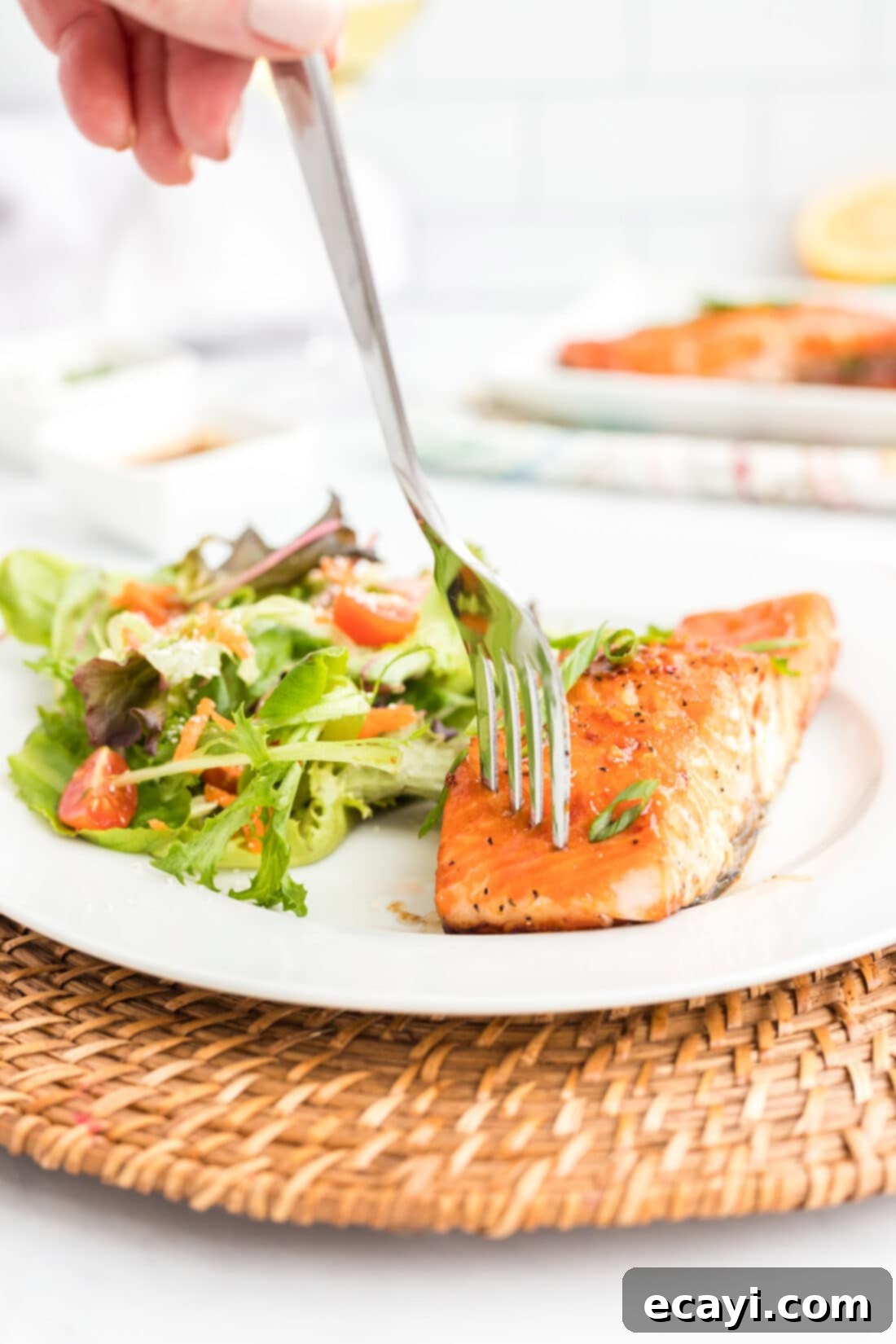Sticky Maple Soy Salmon 3 Fork in Maple Soy Salmon