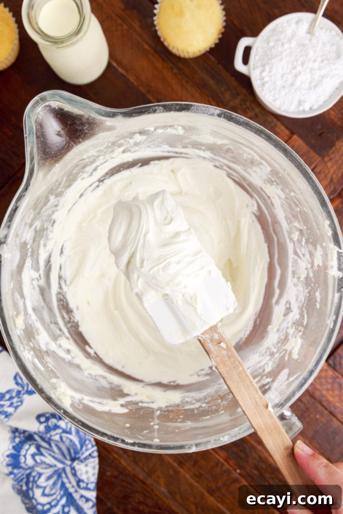 Silky Buttercream Dreams 10 Buttercream Frosting on a rubber spatula