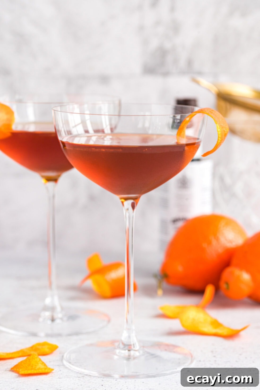 Manhattan's Signature Spirit 2 Classic Manhattan Cocktail served elegantly in a martini glass, garnished with a cherry.
