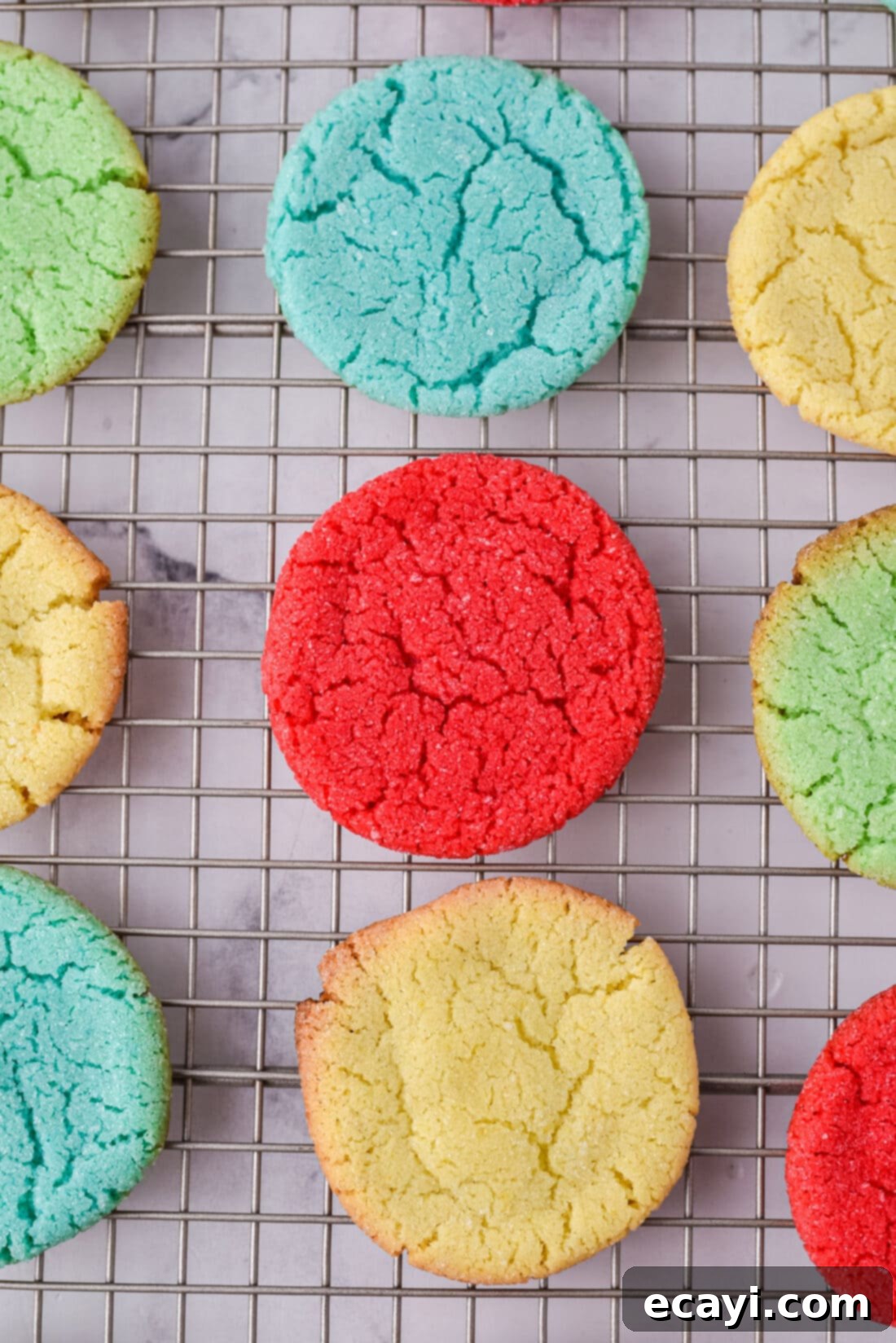 Jiggly Cookie Creations 3 Jello Cookies on a wire rack