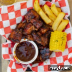 Smoked Rib Ends 9 Deliciously cooked Rib Tips, ready to be served.
