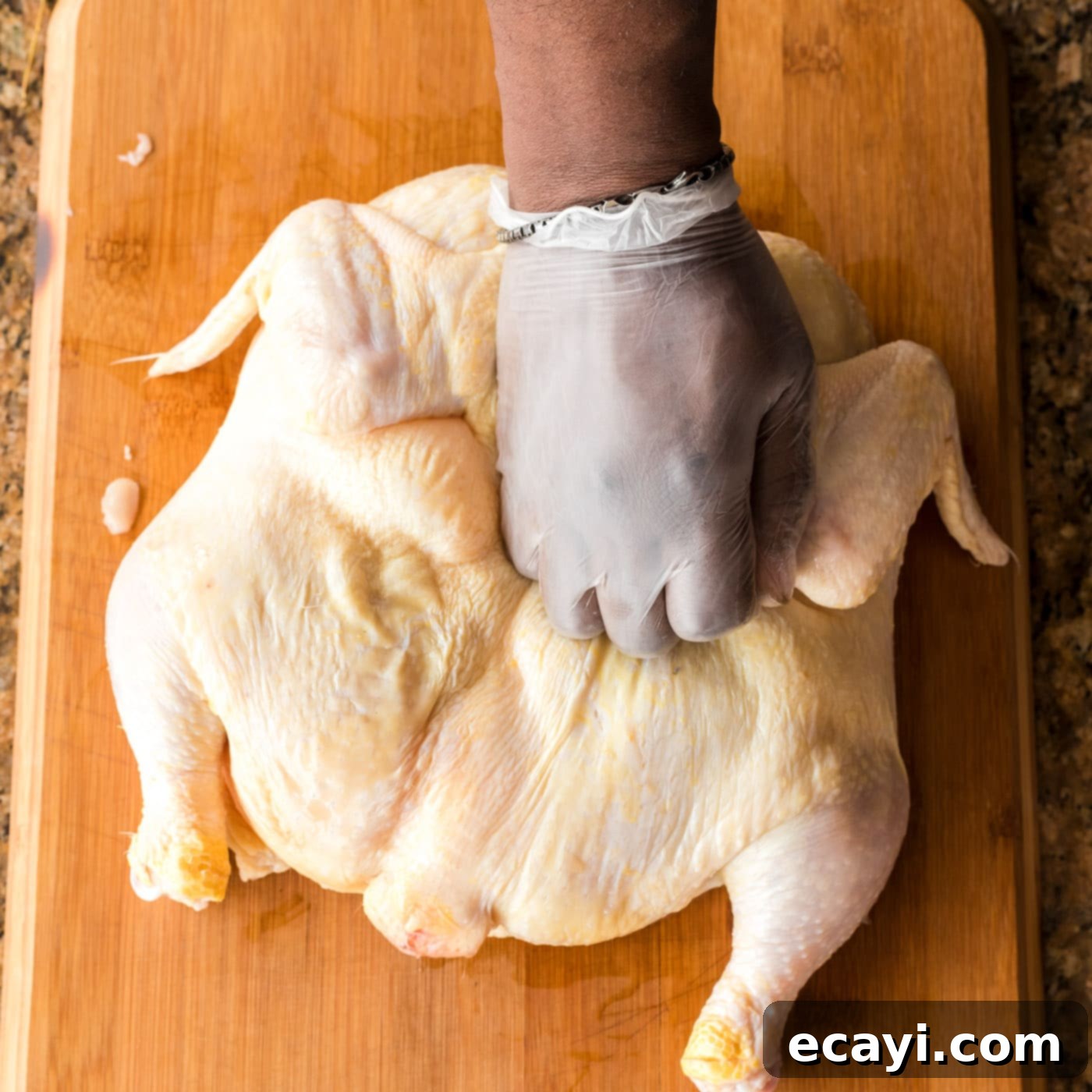 Butterflied Chicken 7 flattening spatchcock chicken