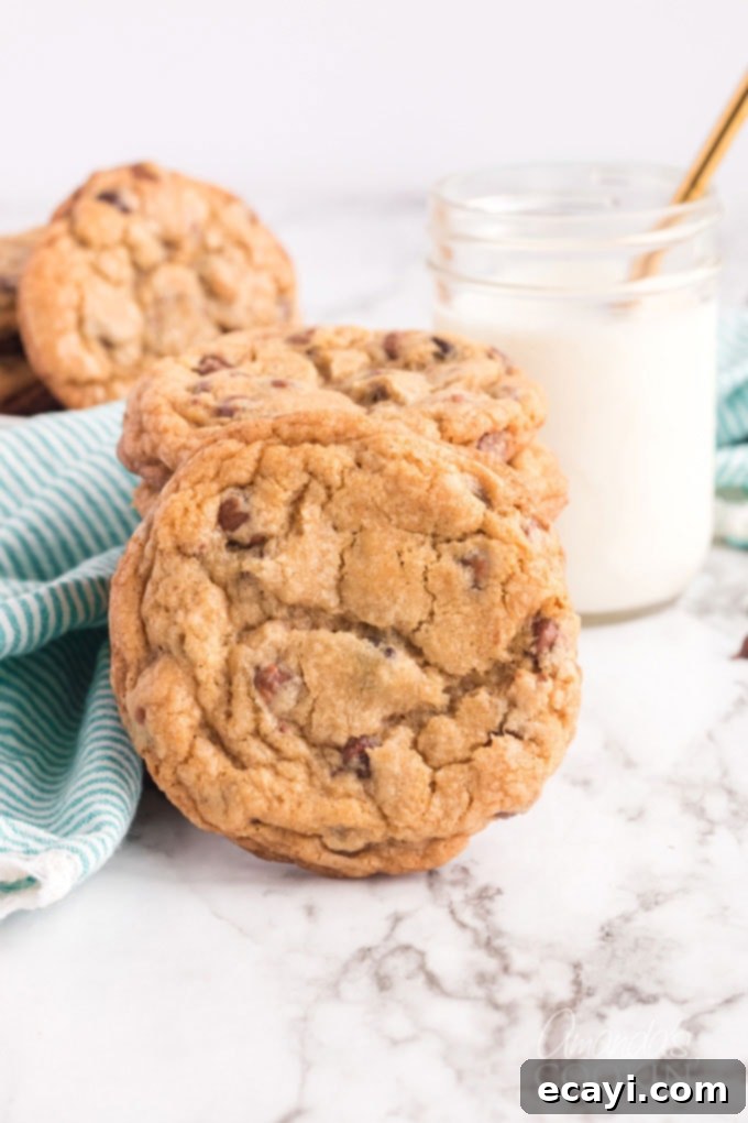 Big Soft Chocolate Chip Cookies AmandasCookin.com cookies with milk