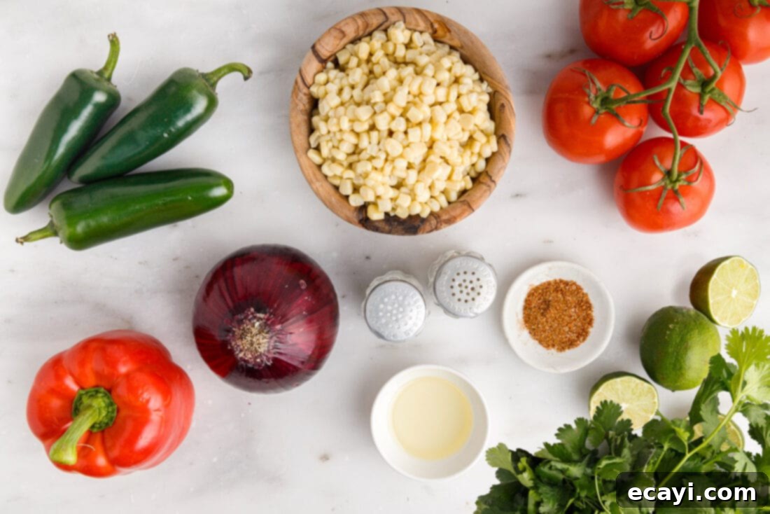 Zesty Corn Medley 4 ingredients for Corn Salsa