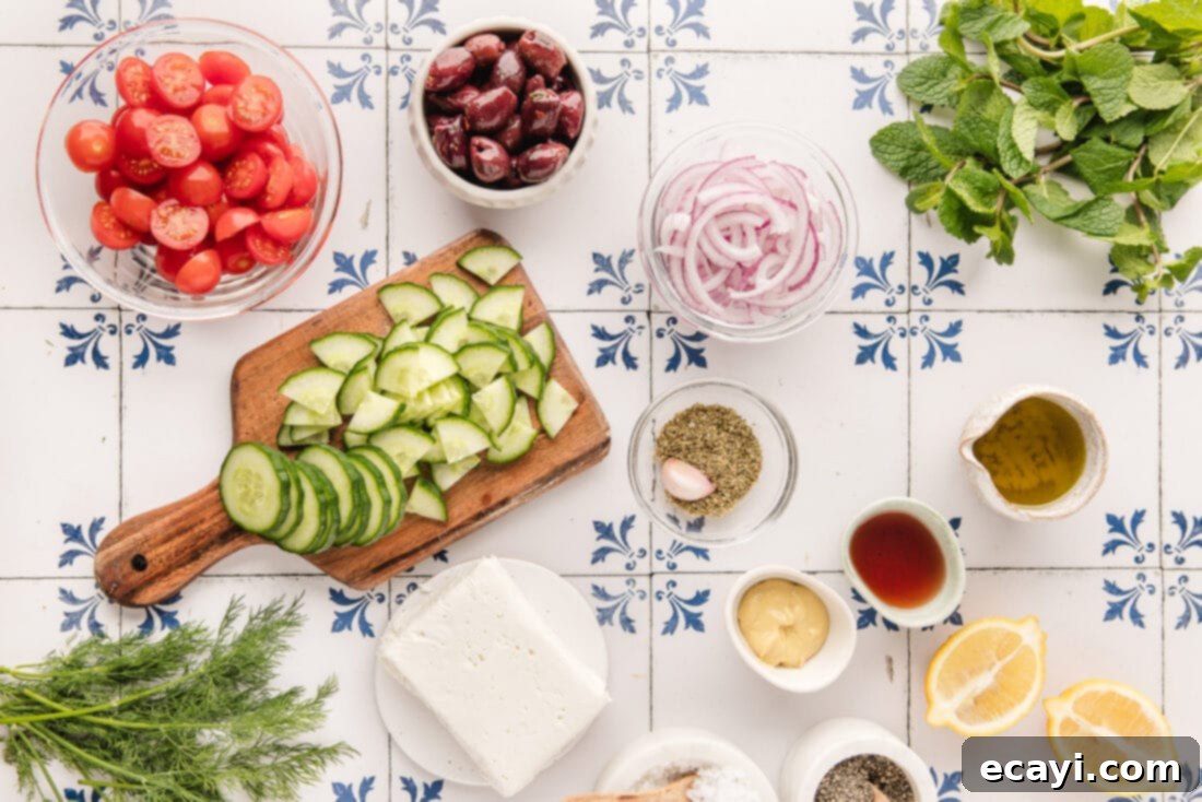 Authentic Greek Salad 4 Ingredients for Greek Salad