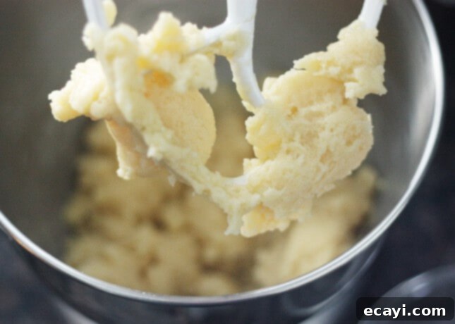 Chocolate Eclairs A Visual Step by Step Guide 19 Choux paste after incorporating the third egg // FoodNouveau.com
