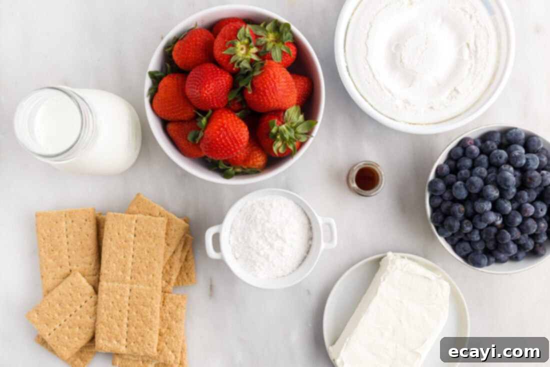 Berry Burst Chill Cake 4 Mixed Berry Icebox Cake ingredientrs