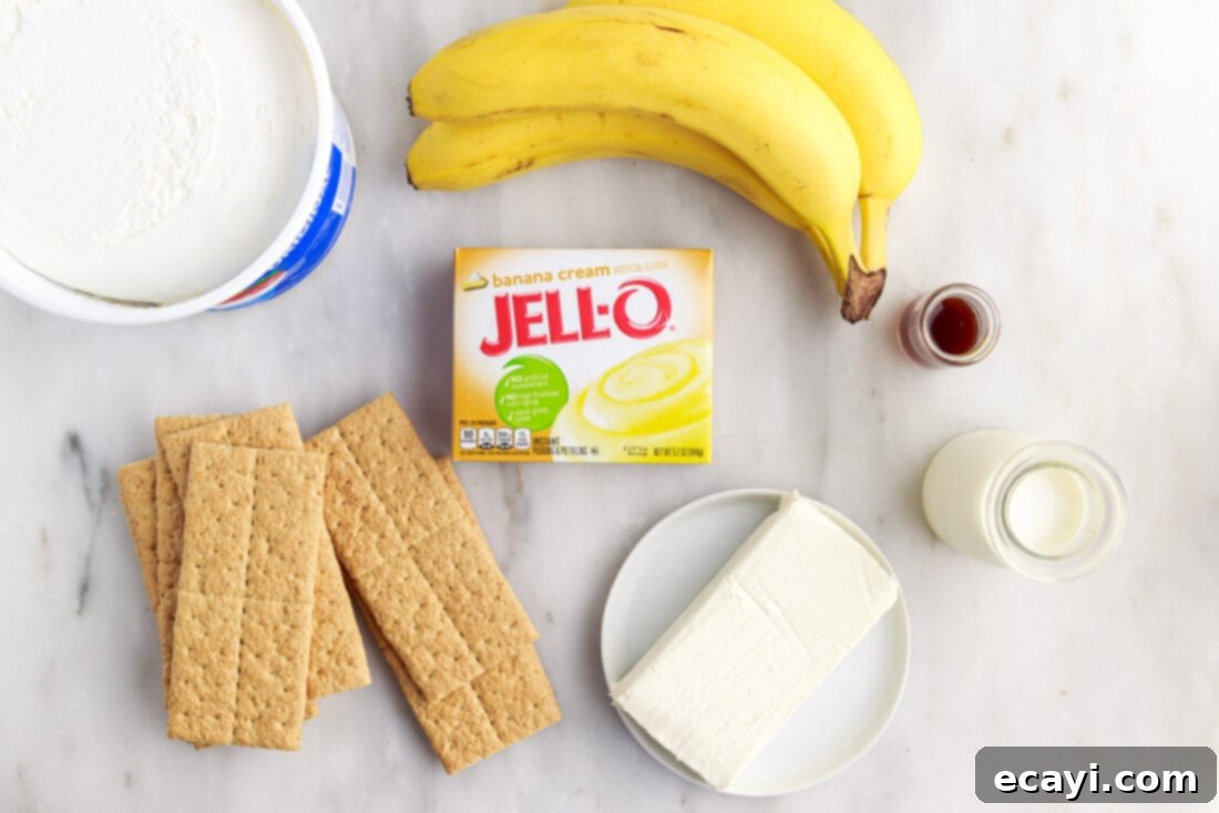 No-Bake Banana Cream Delight 4 Banana Cream Pie Icebox Cake ingredients