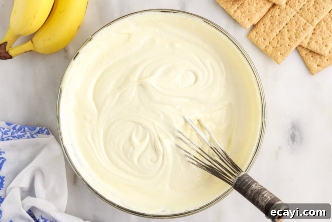 No-Bake Banana Cream Delight 8 banana cream pudding in a bowl
