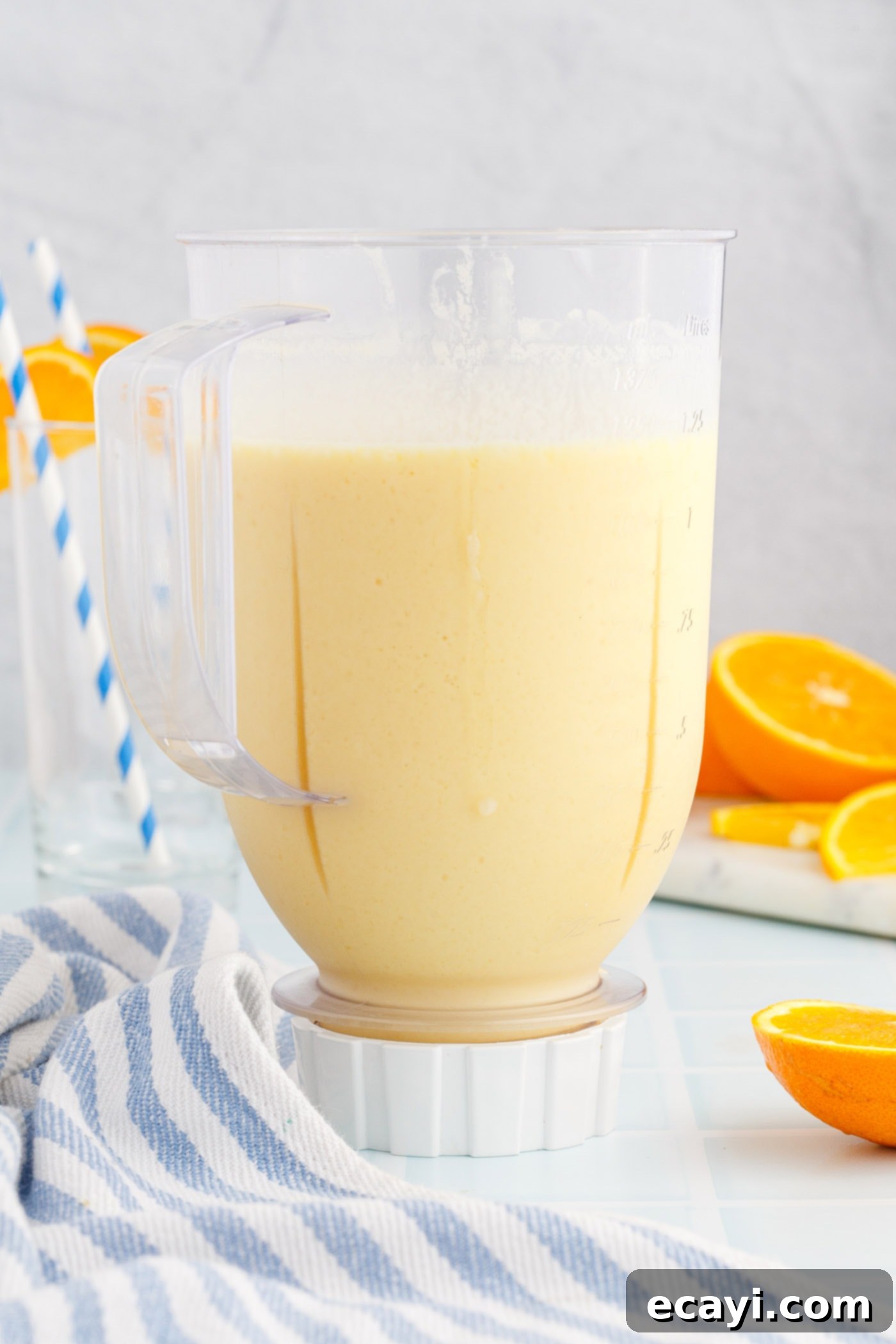 Orange Julius 6 blending the orange julius ingredients