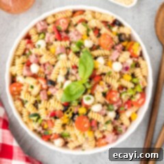 Zesty Italian Pasta Salad 10 Italian Pasta Salad, a colorful and zesty dish perfect for any meal.