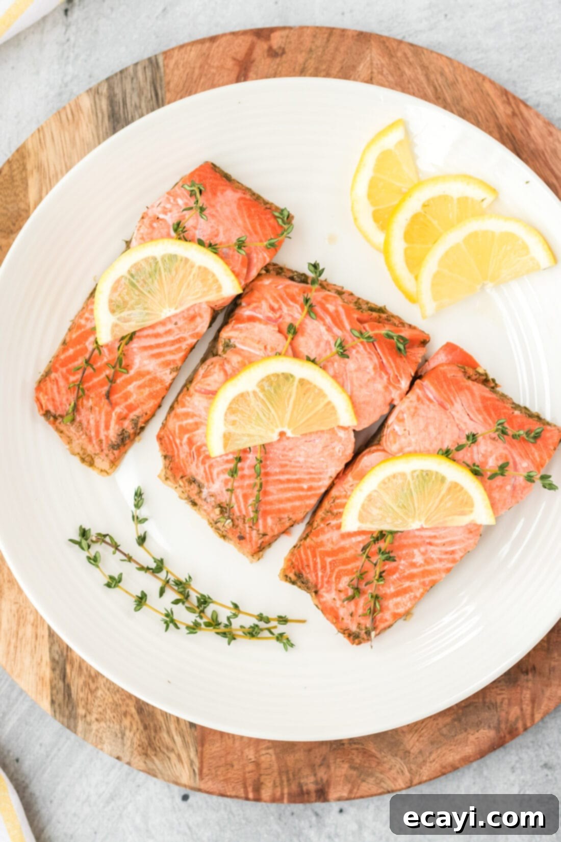 Perfectly Poached Salmon 3 plate of Poached Salmon