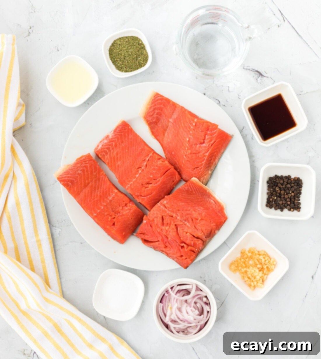 Perfectly Poached Salmon 4 Poached Salmon ingredients