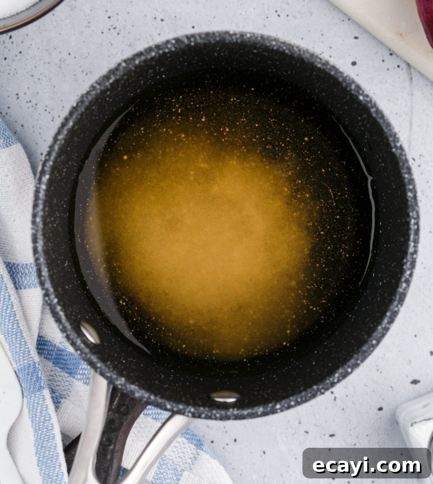 Tangy Pickled Onions 5 Vinegar mixture in a saucepan