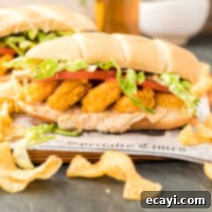 Crispy Golden Shrimp Po' Boy 15 Shrimp Po Boy