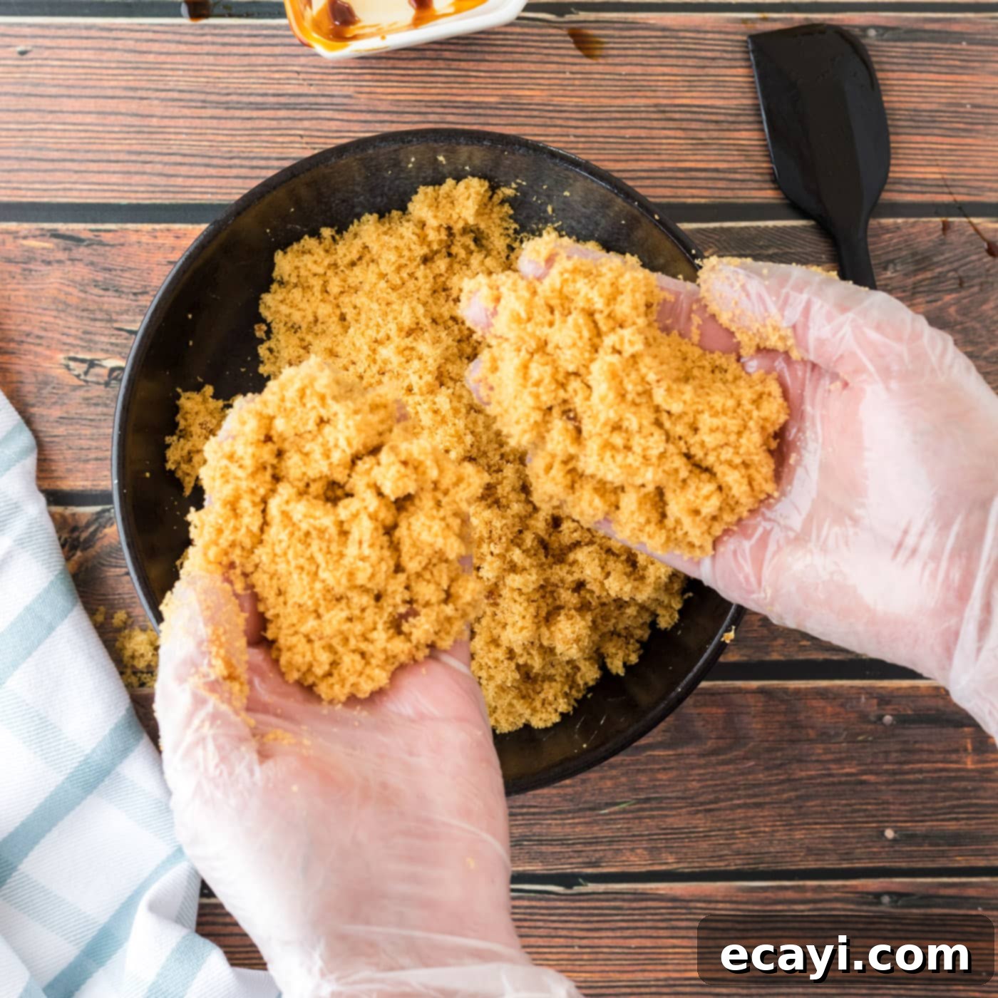 Sweet Swaps for Brown Sugar 7 hands holding finished homemade brown sugar