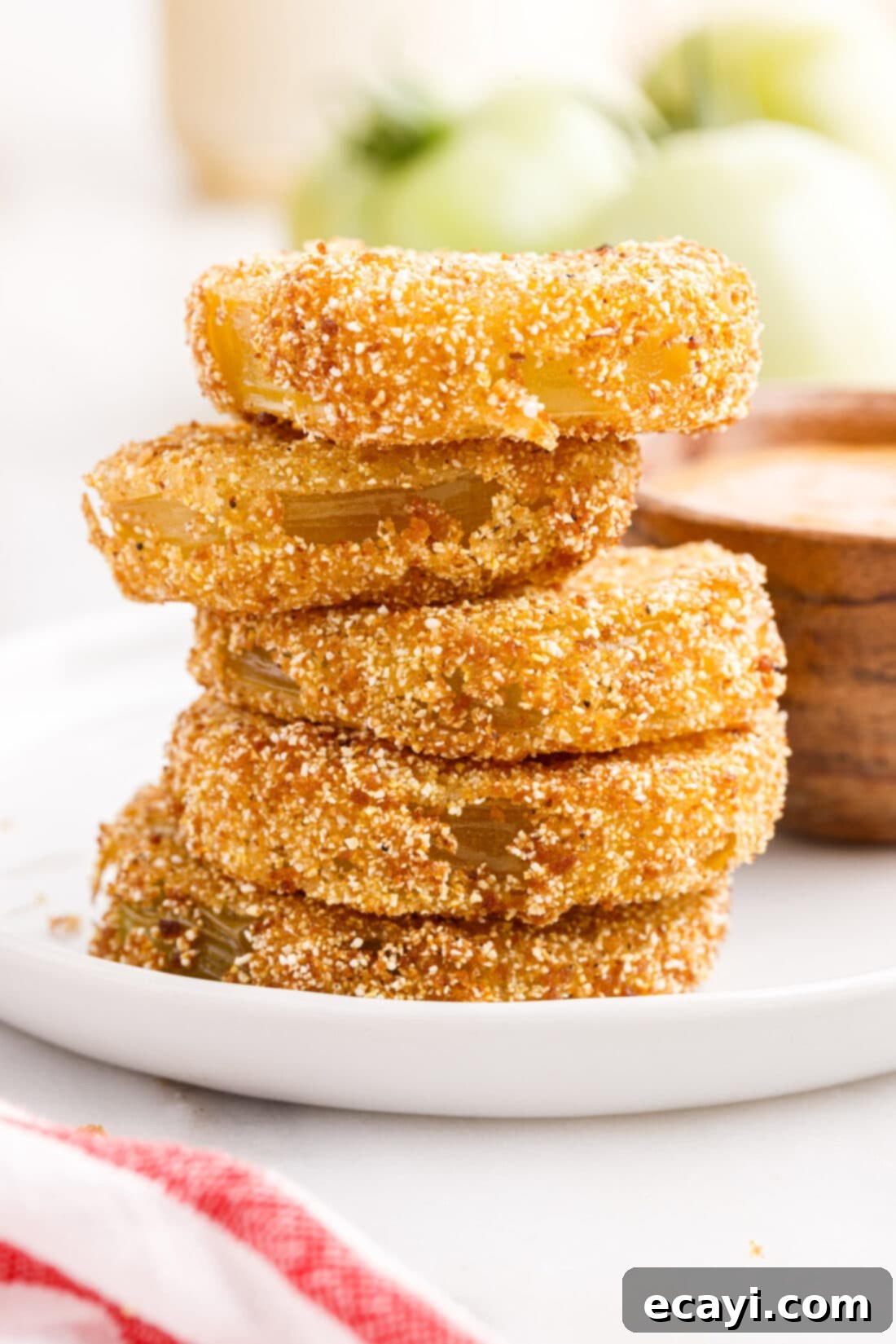 Deep Fried Truths 14 stack of Fried Green Tomatoes