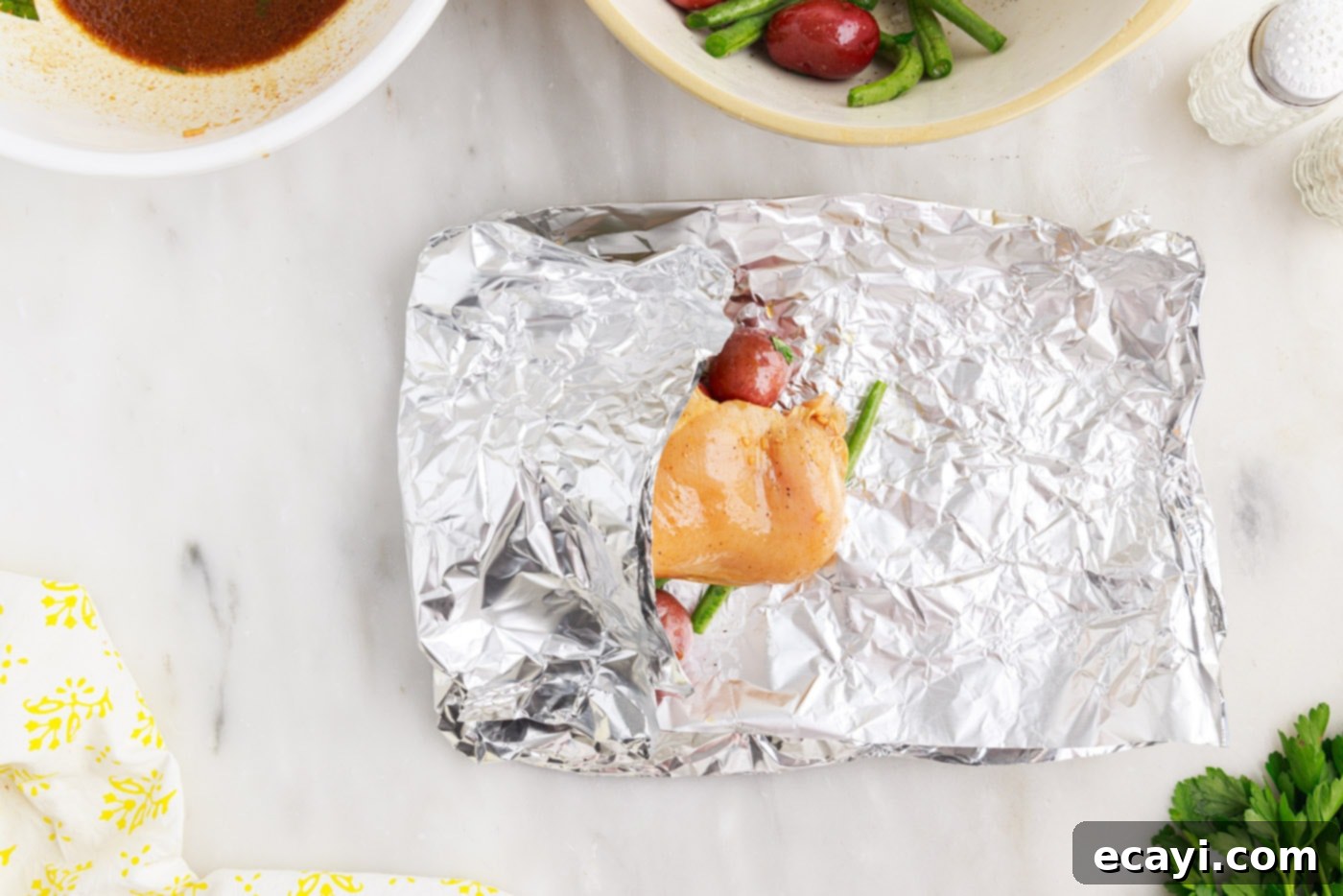 Fireside Foil Feasts 10 folded chicken foil packet