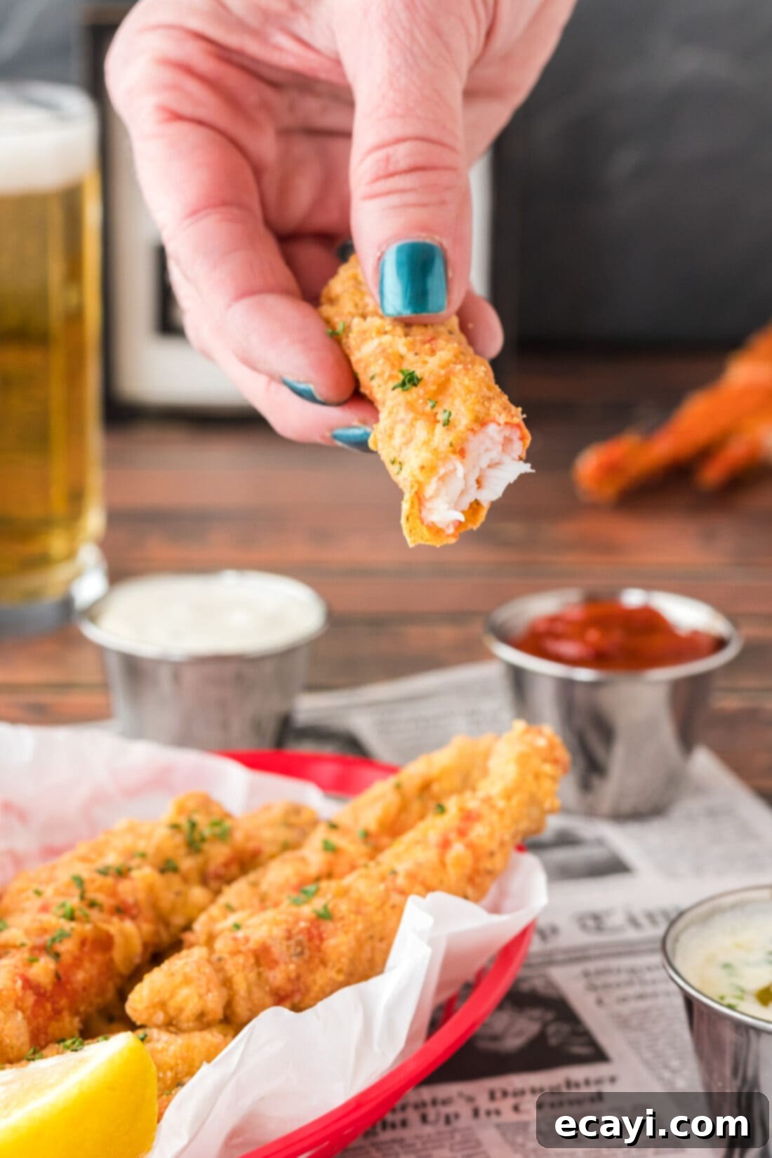 Golden Crispy Crab Legs 13 Fried Crab Leg with a bite out
